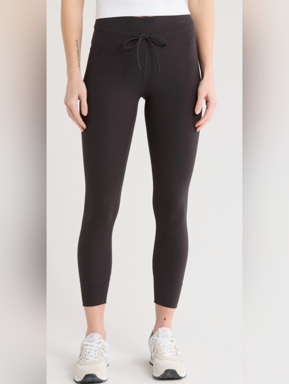Z BY ZELLA PERFORM BLACK HIGH WAIST DRAW STRING LEGGINGS US MEDIUM